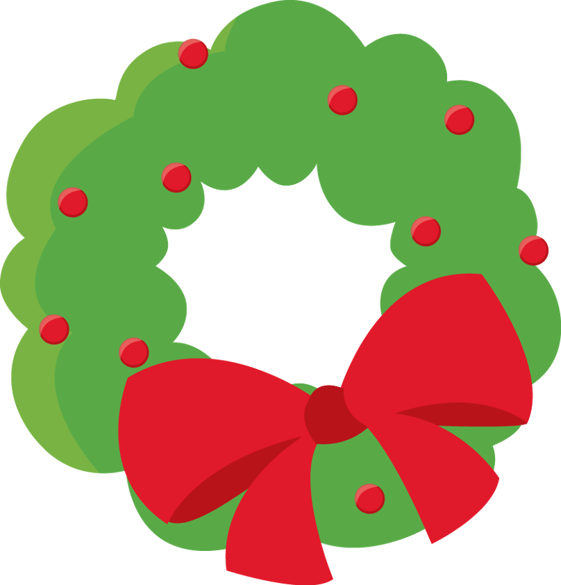 Christmas Wreath Clip Art - Guirlanda Natal Minus - Png Download (808x842), Png Download