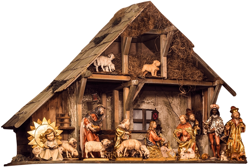Christmas Crib Transparent Background Clipart Large Size Png Image