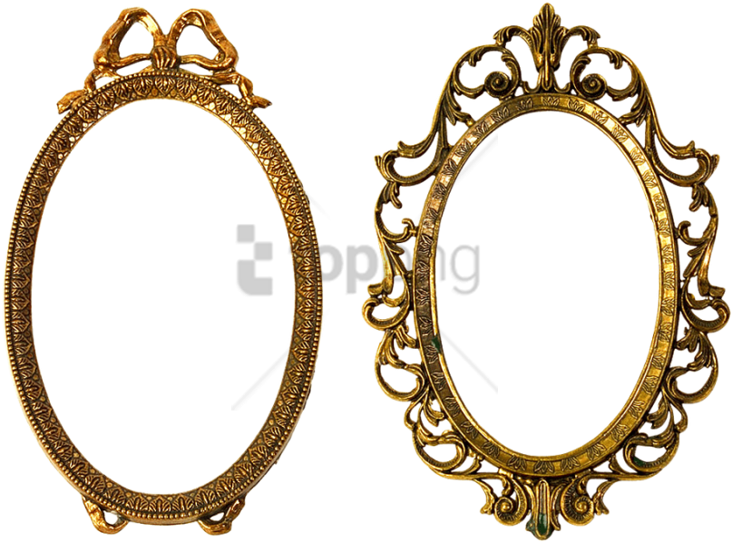 Free Png Gold Circle Frame Png Png Image With Transparent - Oval Vintage Frames Png Clipart (850x635), Png Download