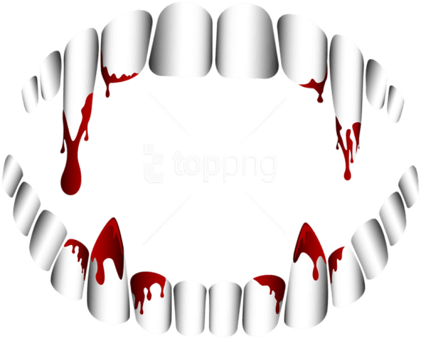 Free Png Download Vampire Teeth Png Images Background - Vampire Teeth Transparent Background Clipart (850x685), Png Download