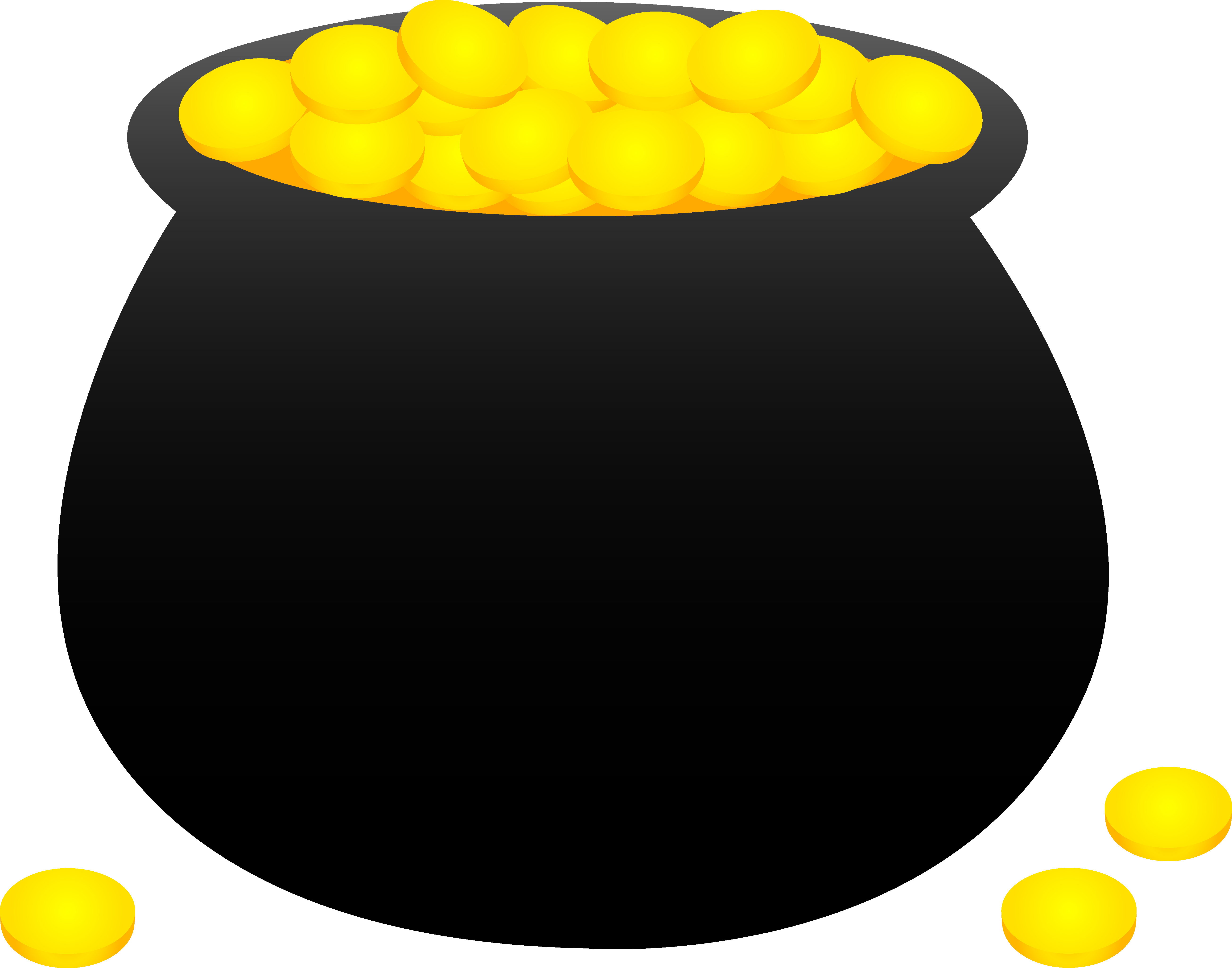 Pot Of Gold Coins - Pot Of Gold Clipart - Png Download (5227x4107), Png Download