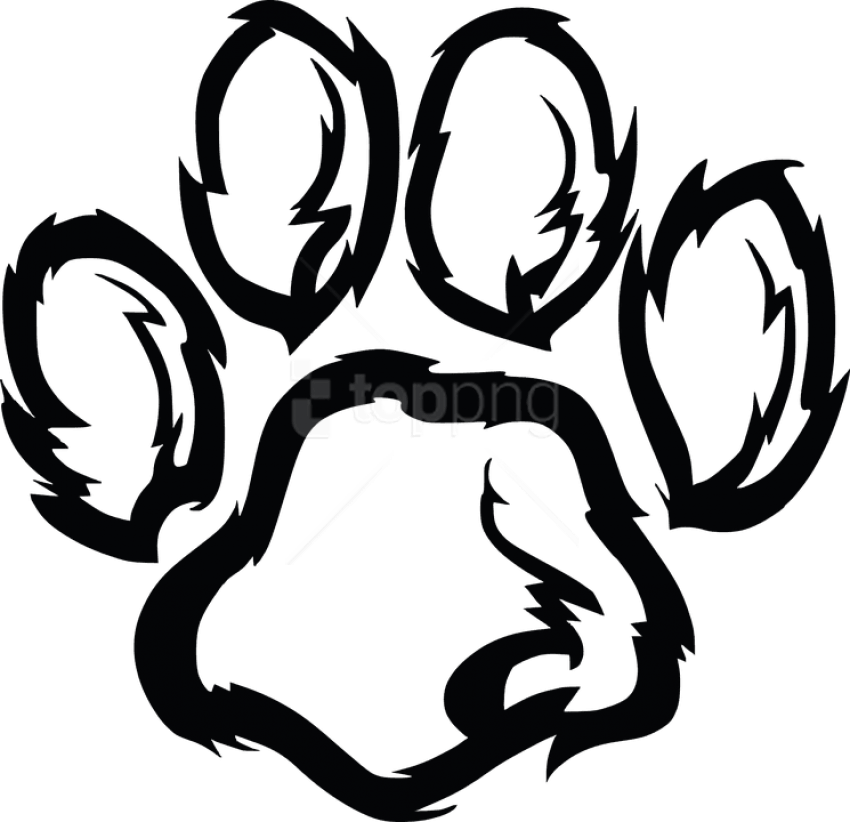 Free Png Download Furry Paw Print Png Images Background - Furry Paw Print Clipart (850x822), Png Download