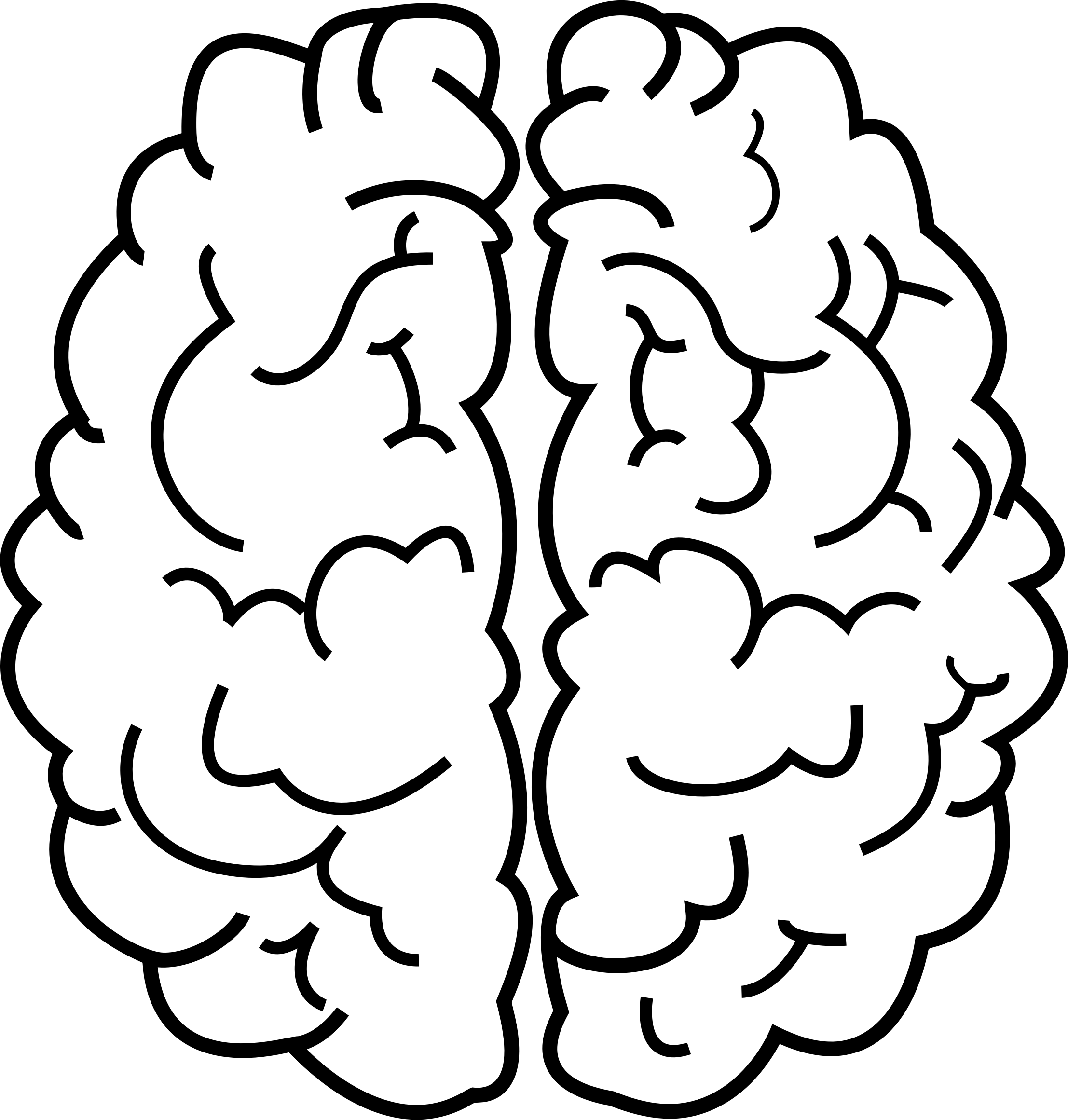 Big Image Png Brain Outline No Background Clipart