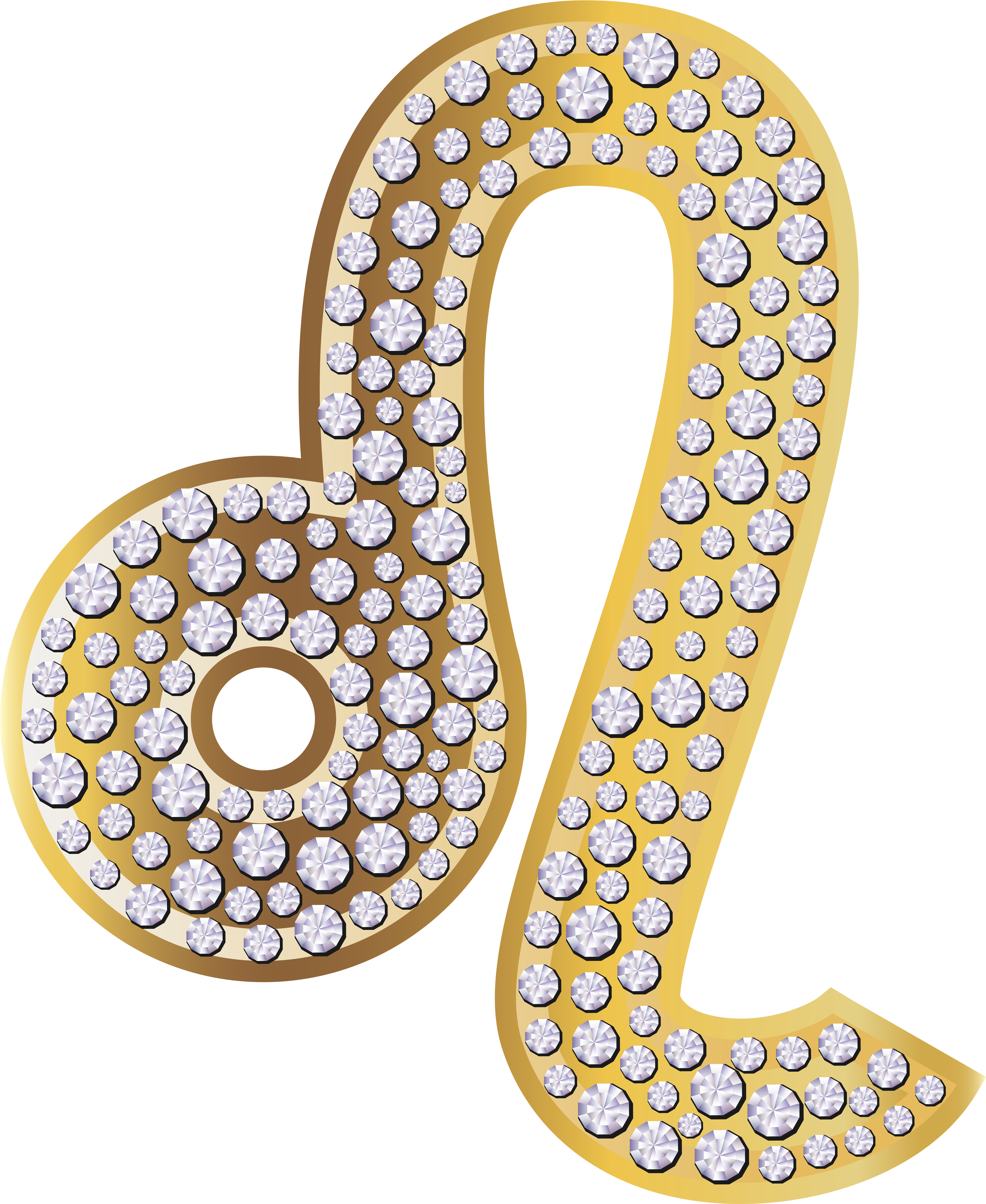 Leo Zodiac Sign Gold Png Clip Art Image - Zodiac Signs Leo Png Transparent Png (3269x4000), Png Download