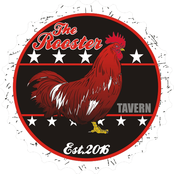Rooster Final Logo With Distress Transparent Tight - Rooster Tavern Logo Clipart (625x585), Png Download