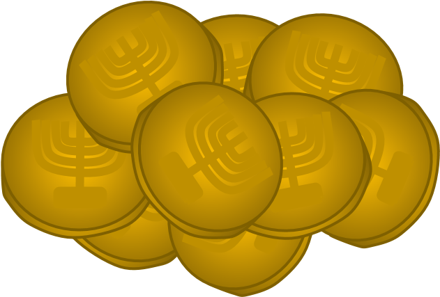 Gelt, Chocolate Coins - Circle Clipart (816x1056), Png Download