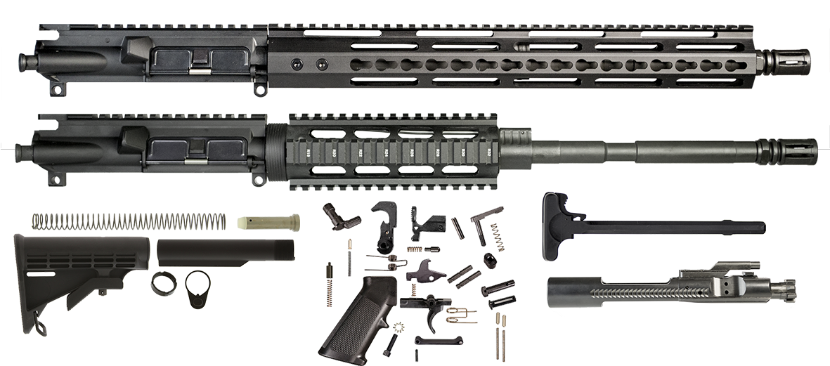 Ar-15 Style Rifle Clipart (1180x536), Png Download
