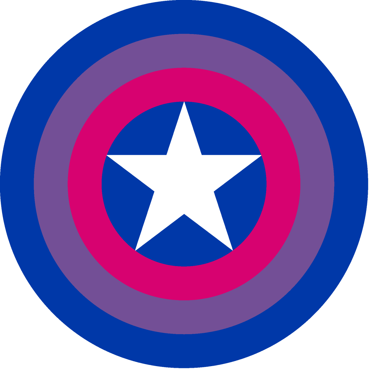 My Art Fanart Captain America Bisexual Trans Marvel - Captain America Bi Shield Clipart (1280x1280), Png Download