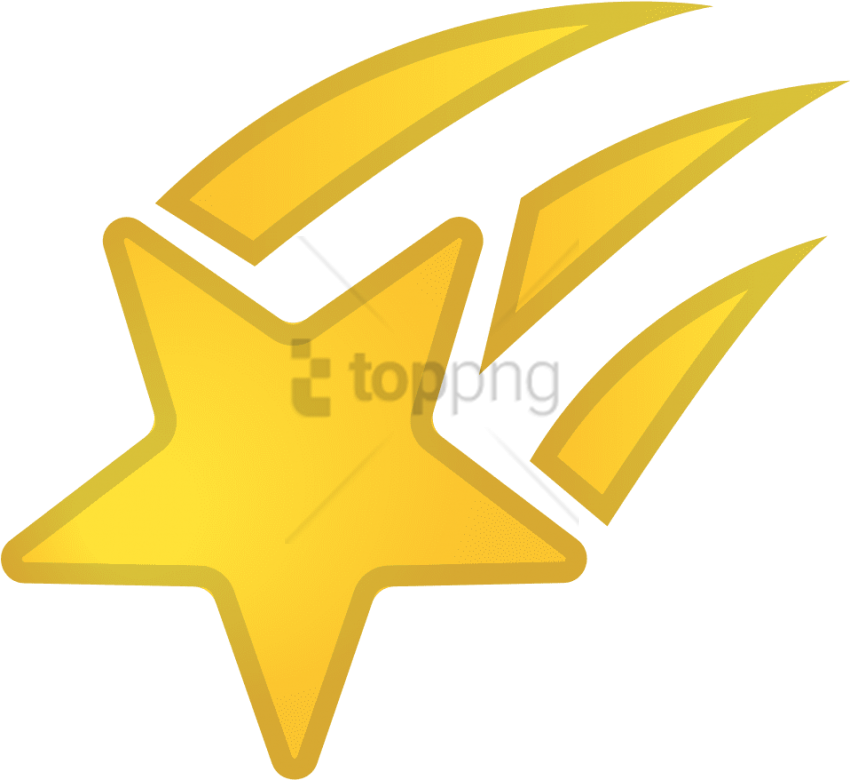 Free Png Shooting Star Icon - Shooting Star Emoji Clipart (850x780), Png Download