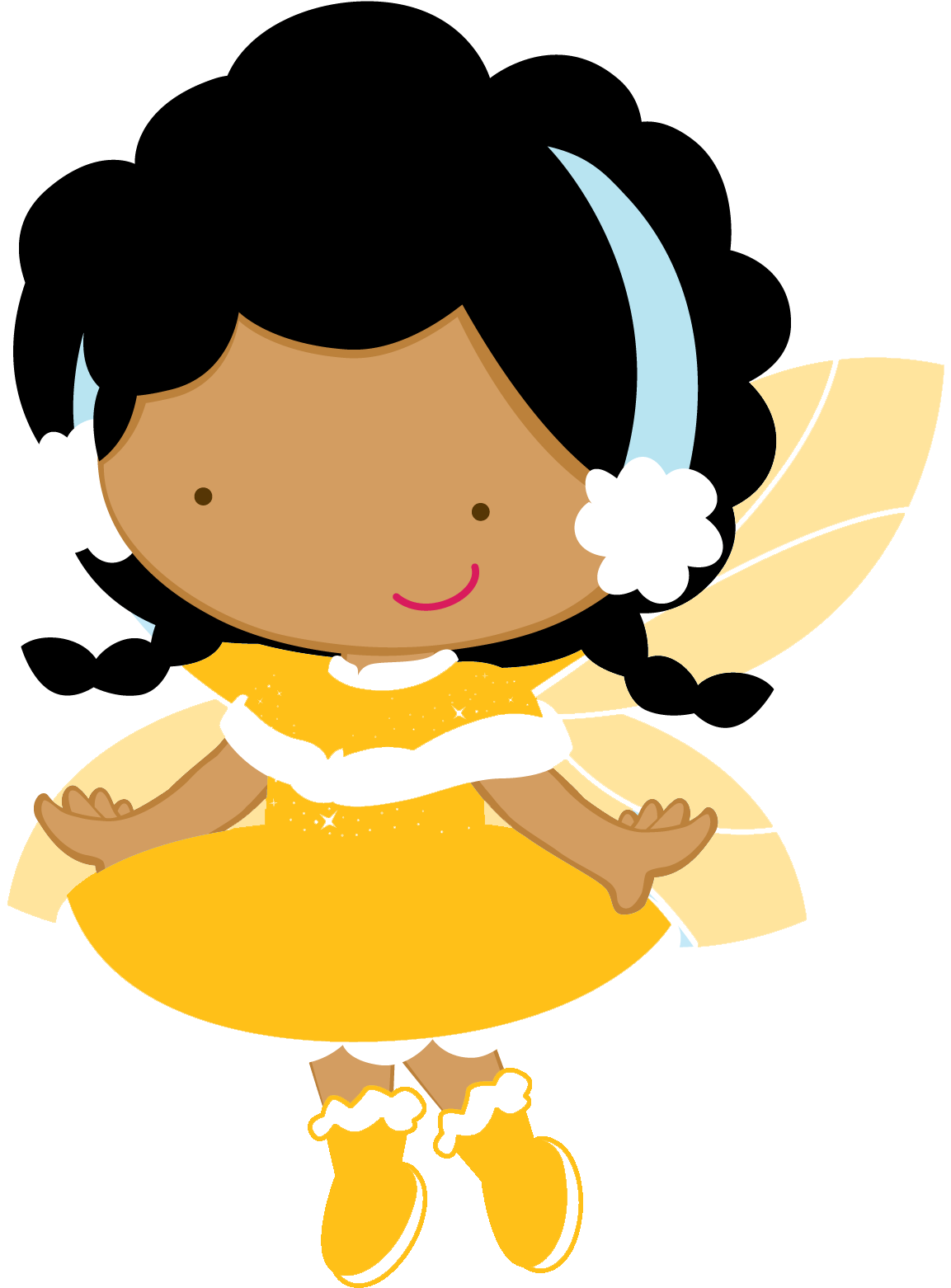 Tinkerbell Fairies Clipart Free - Fada Negra Desenho - Png Download (1342x1650), Png Download
