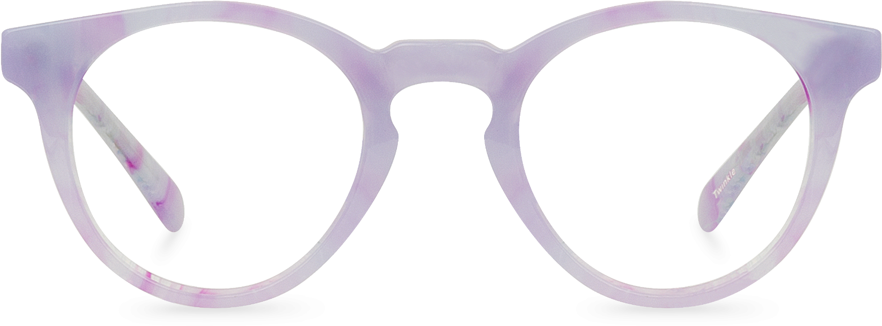 Twinkle Purple Front View - Glasses Clipart (1800x1200), Png Download