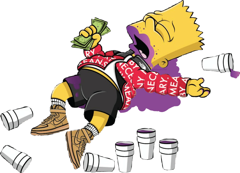 Bart Simpson Lean Clipart (816x587), Png Download