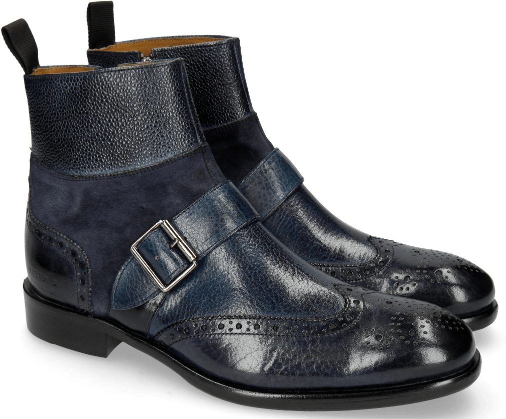 Ankle Boots Patrick 12 Navy Lima Night Blue Scotch - Biker Boots Met Gespen Clipart (1024x1024), Png Download
