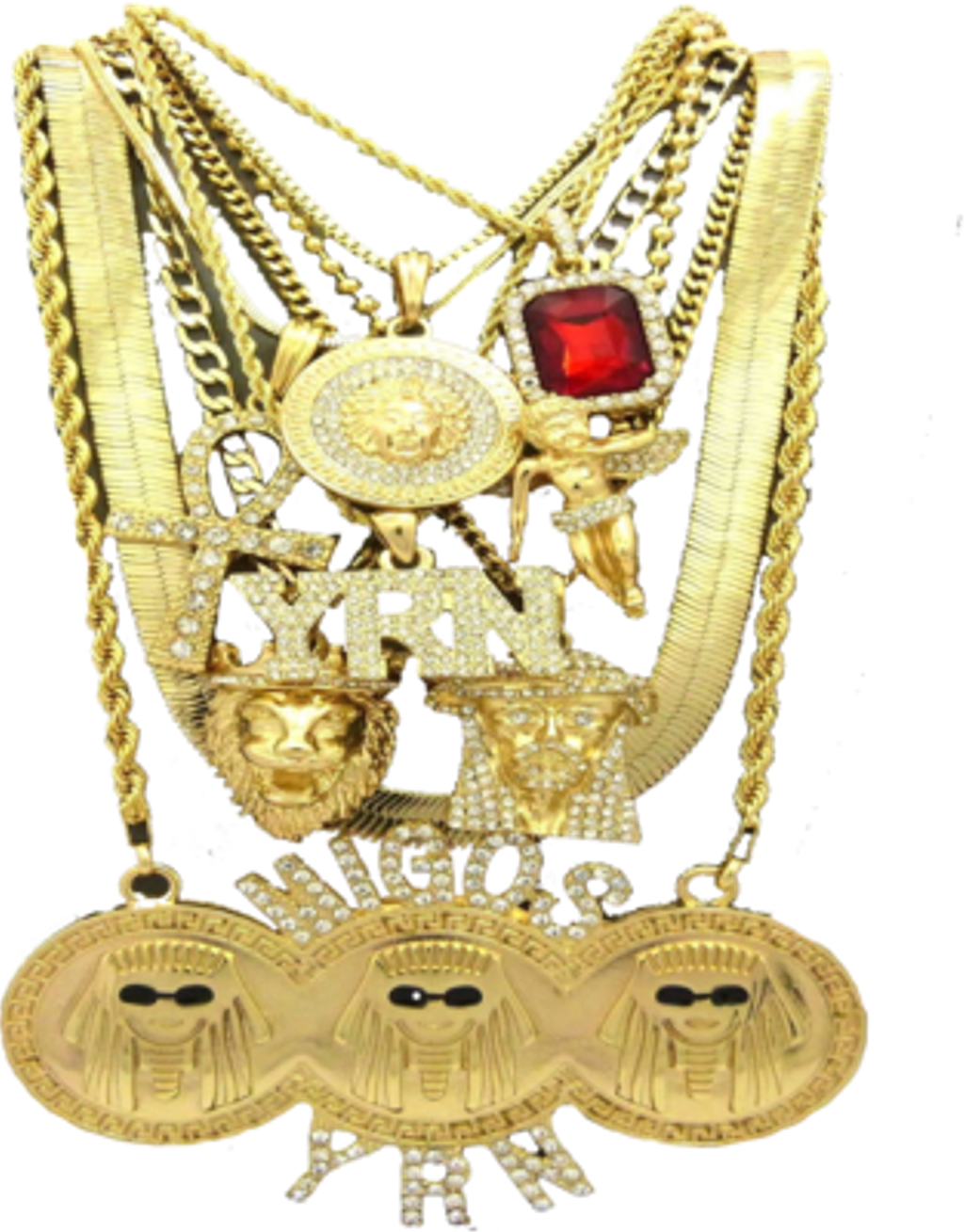 Migos Sticker - Migos Chains Clipart (1024x1309), Png Download
