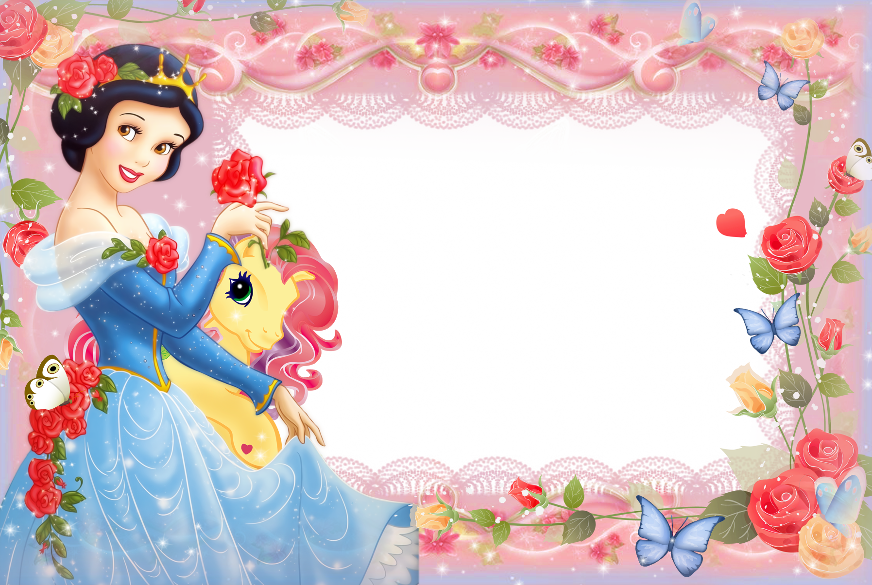 Snow White Frame Png Clipart (1795x1205), Png Download