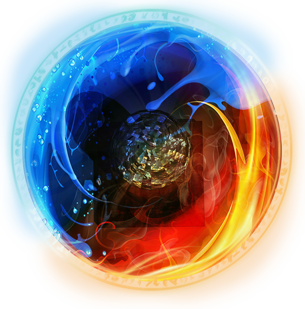 Magic Sphere Fw - Fire And Ice Orb Clipart (600x608), Png Download