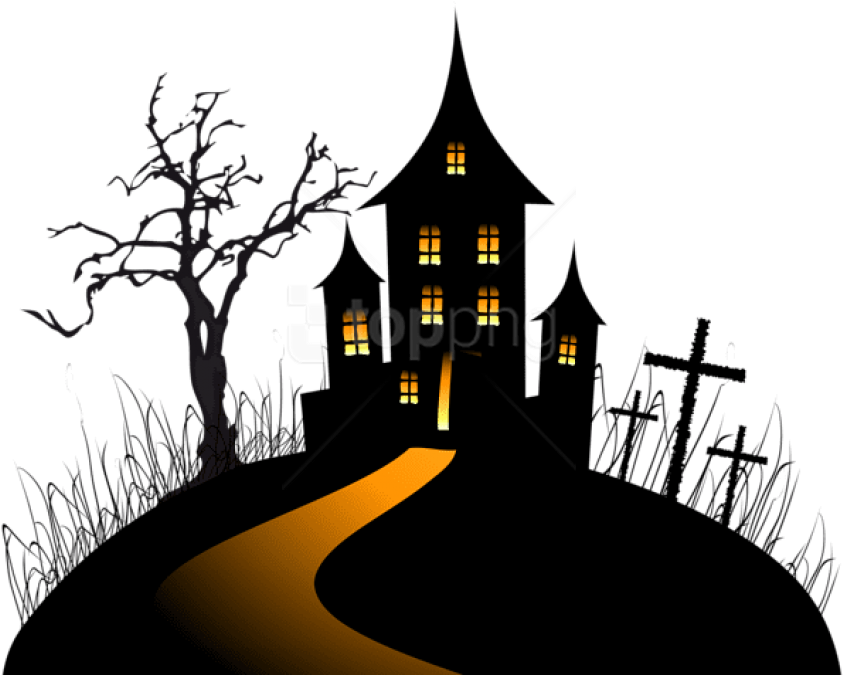 Free Png Download Halloween Creepy Castle Png Images - Creepy Castle Png Clipart (850x678), Png Download