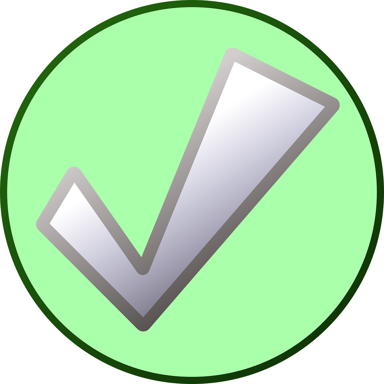 Check Mark Checklist Action - Circle Clipart (1280x1280), Png Download