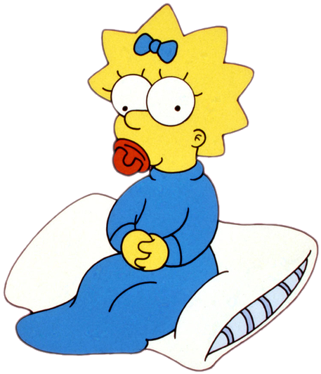 Cartoon Characters Simpsons Png - Maggie Simpson Png Clipart (800x600), Png Download