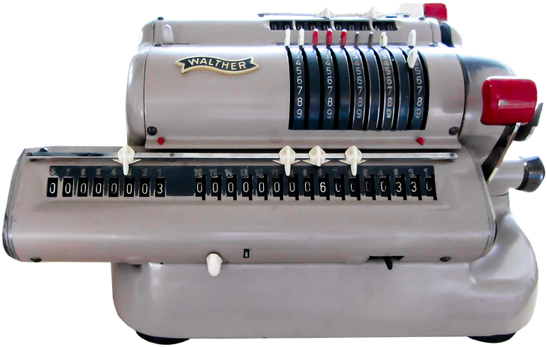 Calculating Machine, Calculator, Isolated, Old - Machine Clipart (960x720), Png Download
