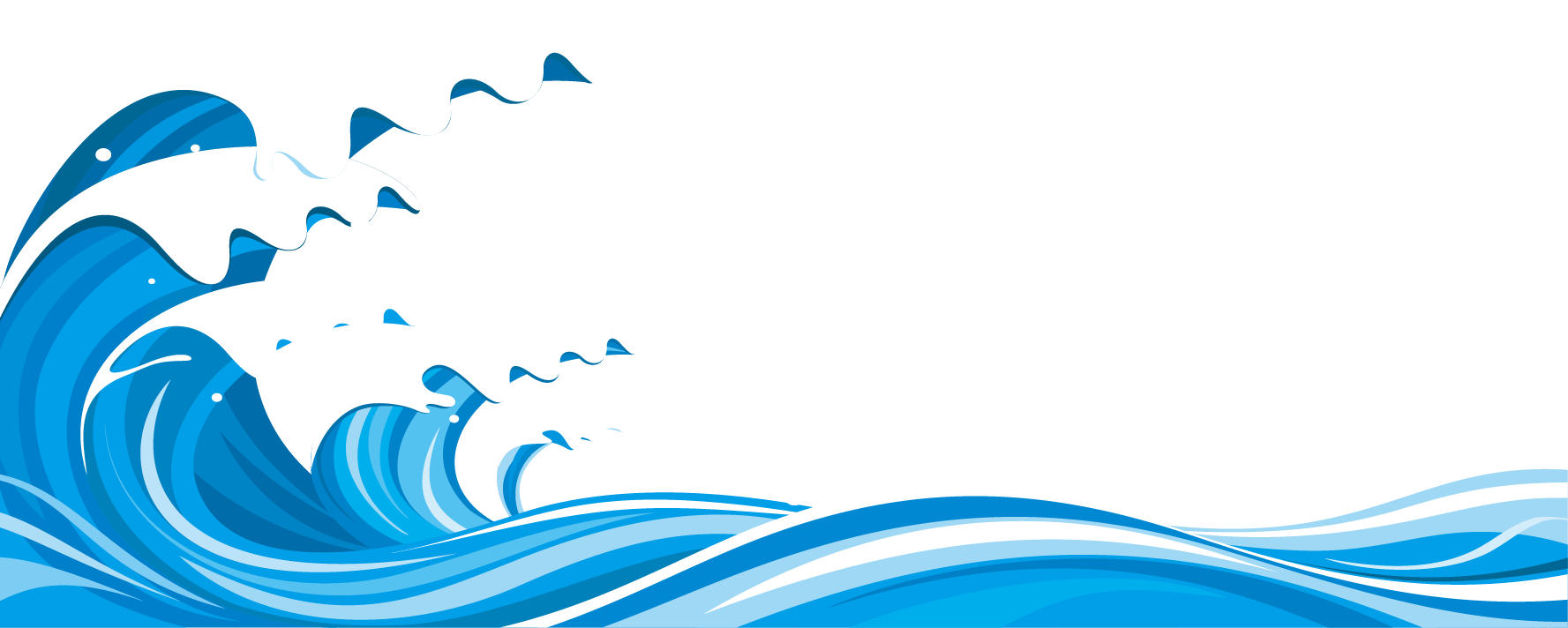 Wave Clip Art Png - Blue Waves Clip Art Transparent Png (1777x712), Png Download