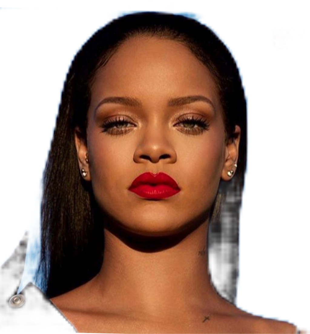 Rihanna Sticker - Rihanna Red Lipstick Fenty Clipart (1024x1103), Png Download