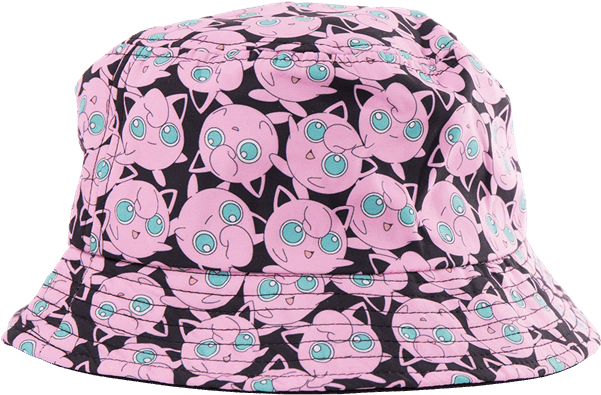 Jigglypuff Bucket Hat - Pokemon Bucket Hat Clipart (600x600), Png Download