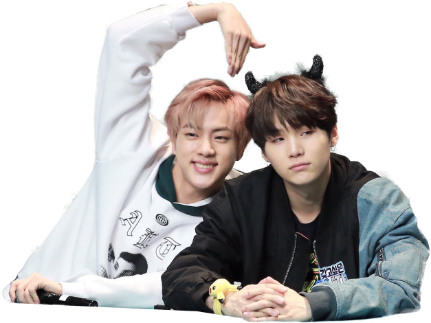 Bts Jin And Namjoon Heart Clipart (700x483), Png Download