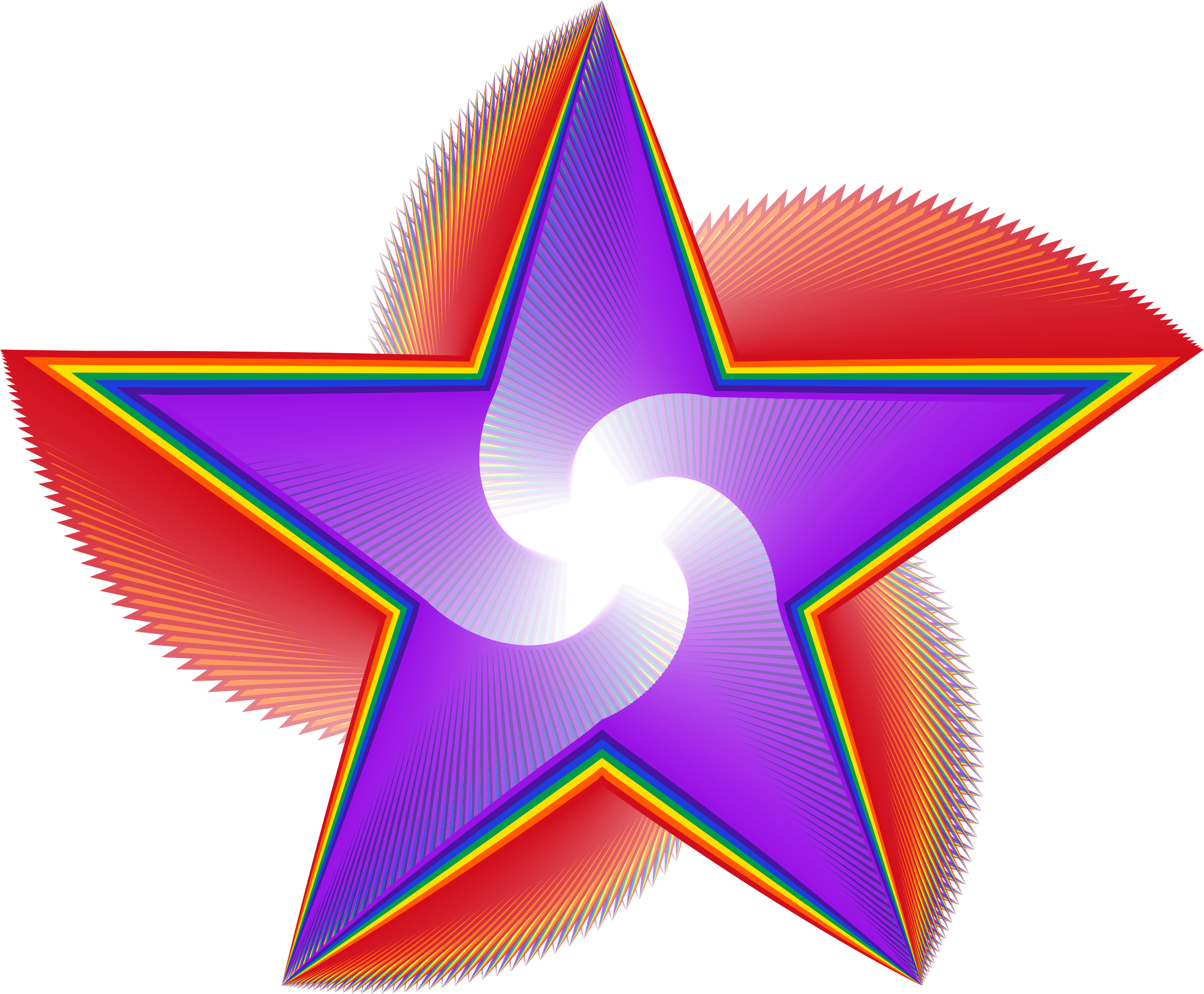 This Free Icons Png Design Of Turbulent Rainbow Star Clipart (2376x1962), Png Download