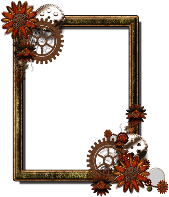 Image Du Blog Zezete2 - Steampunk Frame Horizontal Png Hd Clipart (600x695), Png Download