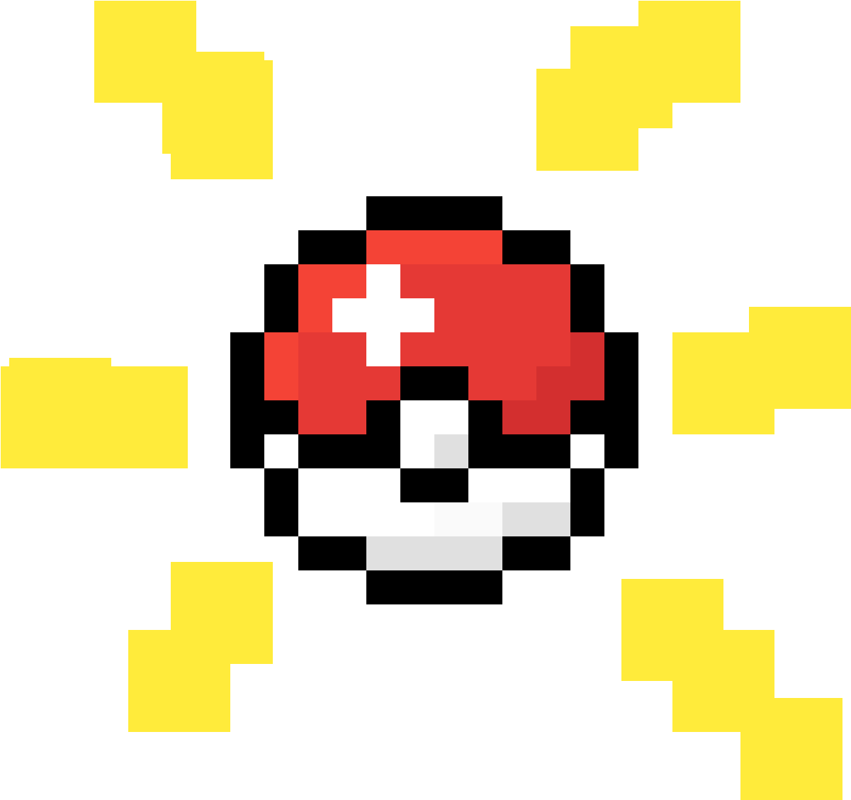 Pokemon Ball - 8 Bit Pixel Art Pokemon Clipart (1200x1200), Png Download