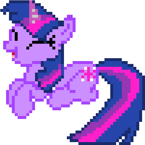Twilight Sparkle Happy - Пони По Клеточкам Искорка Clipart (610x510), Png Download
