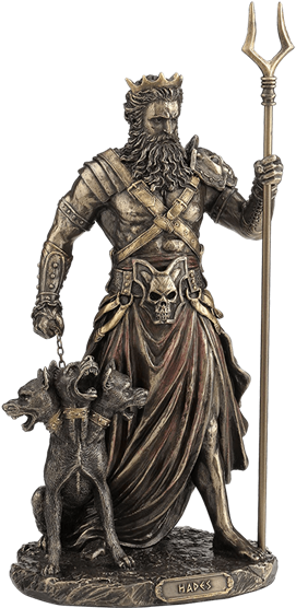 Bronze Hades Statue - Hades Greek Mythology Statue Clipart (555x555), Png Download