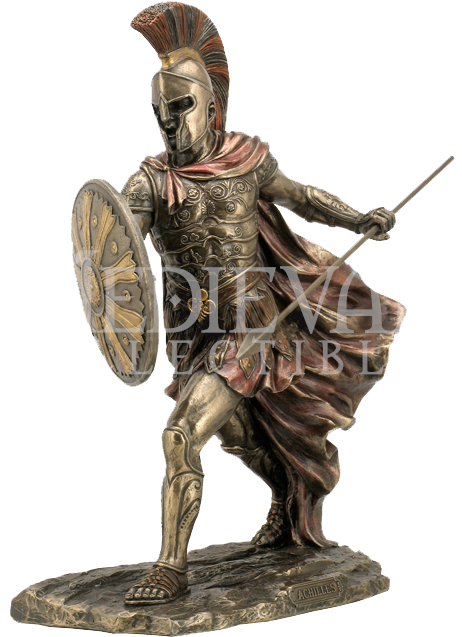 Achilles With Spear And Shield Statue - Lakshmi Statue Clipart (636x636), Png Download