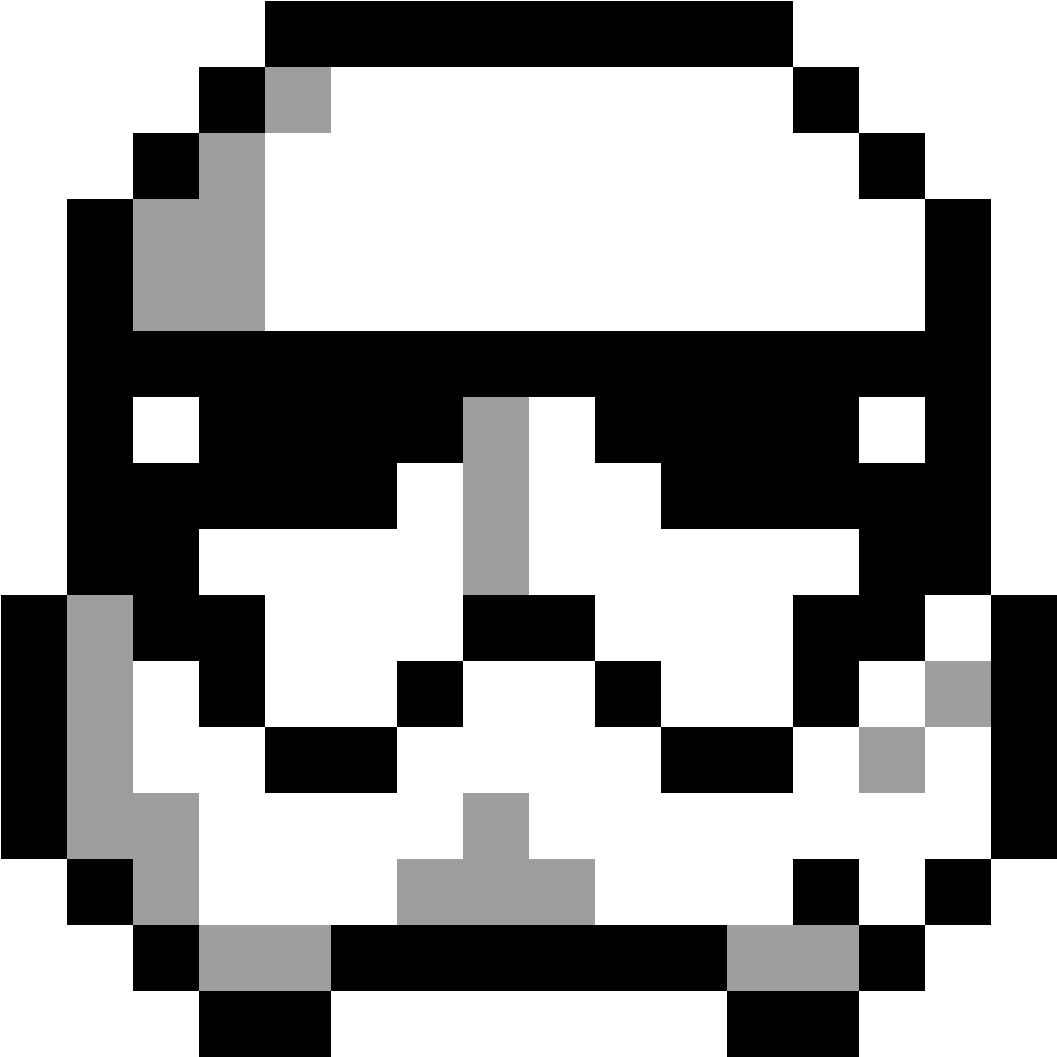 Storm Trooper Mask - Pixel Art Star Wars Clipart (1188x1188), Png Download