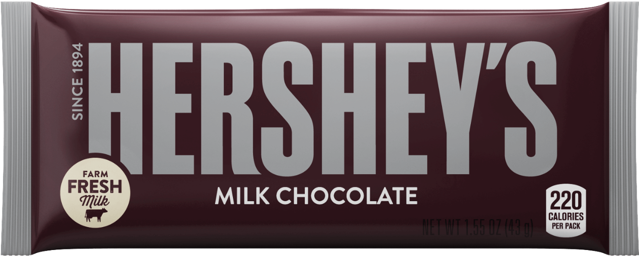 Candy Bar Clipart Chocolate Kiss - Hershey Bars - Png Download (1280x1280), Png Download