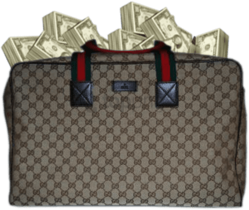 Free Png Download Gucci Bag With Money Png Images Background - Duffle Bag With Money Clipart (850x717), Png Download