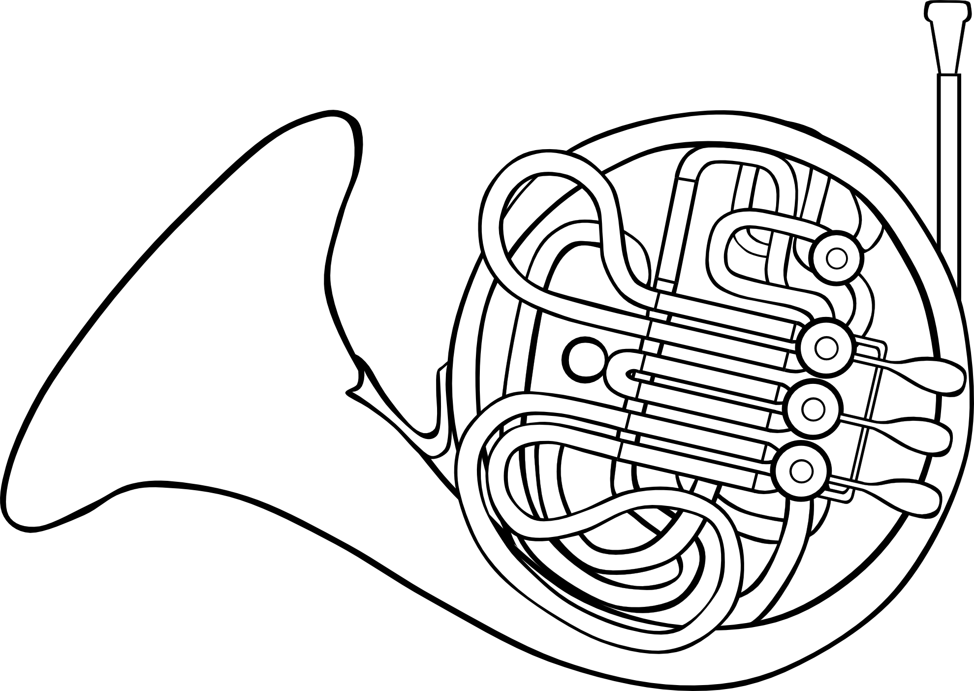 Horn - French Horn Clipart - Png Download (1979x1404), Png Download