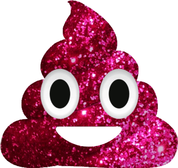 Cute Poop Emoji , Png - Pink Sparkly Poop Emoji Clipart (625x590), Png Download