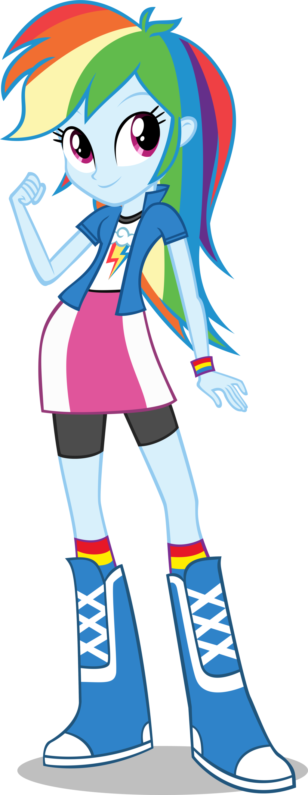 Inspiration For A Rainbow Dash Costume From The New - Equestria Girl 3 Rainbow Dash Clipart (1024x2638), Png Download
