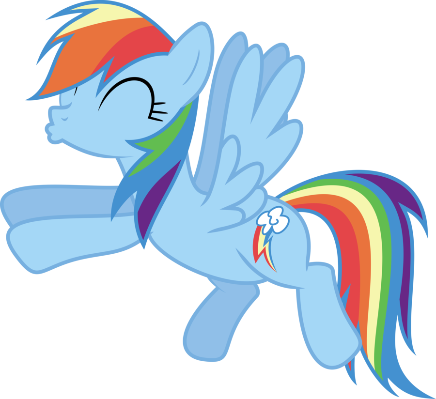 Rainbow - Mlp Rainbow Dash Kiss Clipart (900x824), Png Download