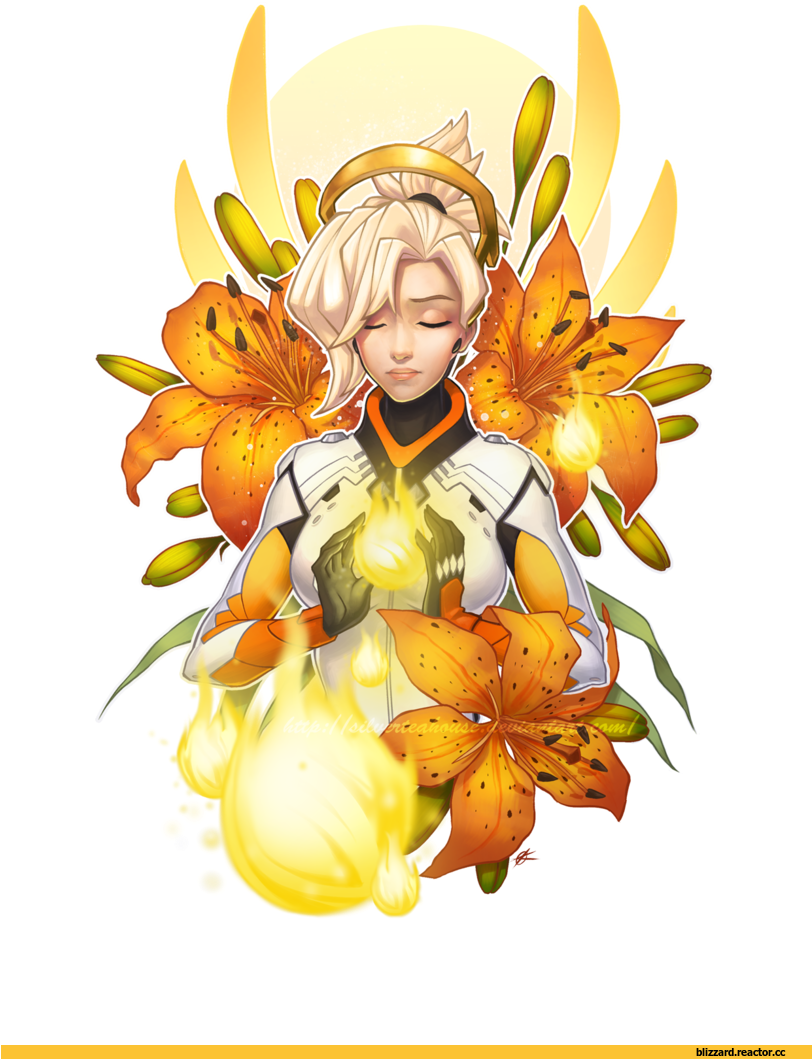 Overwatch ,d - Mercy Ow Png Clipart (811x1161), Png Download
