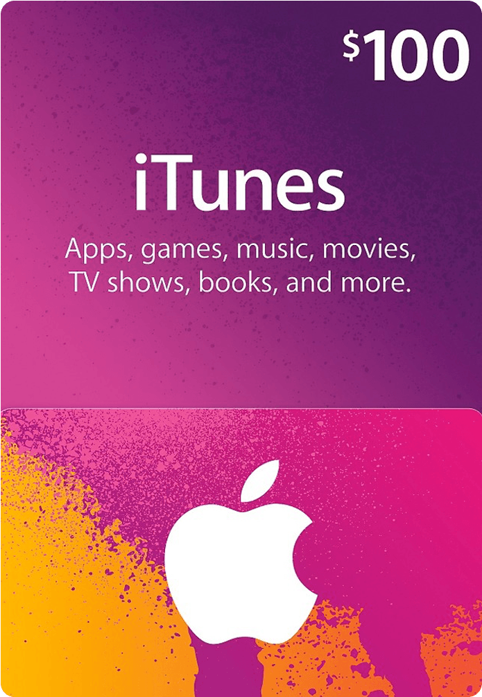 Itunes Us Gift Card $100 - Itunes Gift Card 100 50 Clipart (1020x1020), Png Download