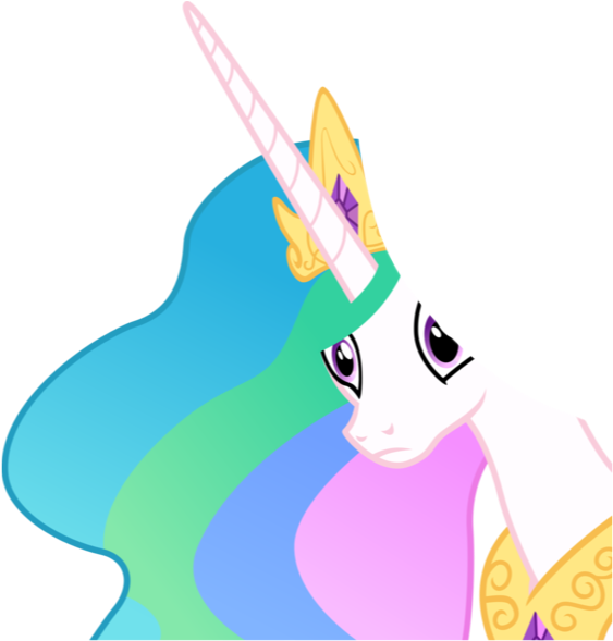 Bad Cropping, Eclipse, Edit, Pony, Princess Celestia, - Cartoon - Png Download (640x1136), Png Download