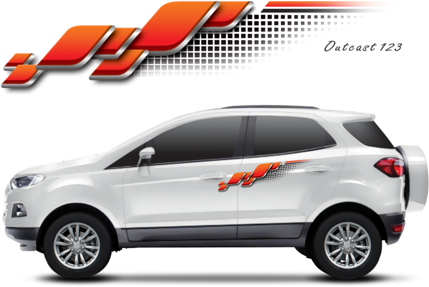 Out Cast - Ford Ecosport Clipart (997x800), Png Download