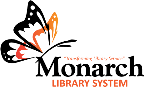 Monarch Library System Logo White Wings - Graphic Design Clipart (792x612), Png Download