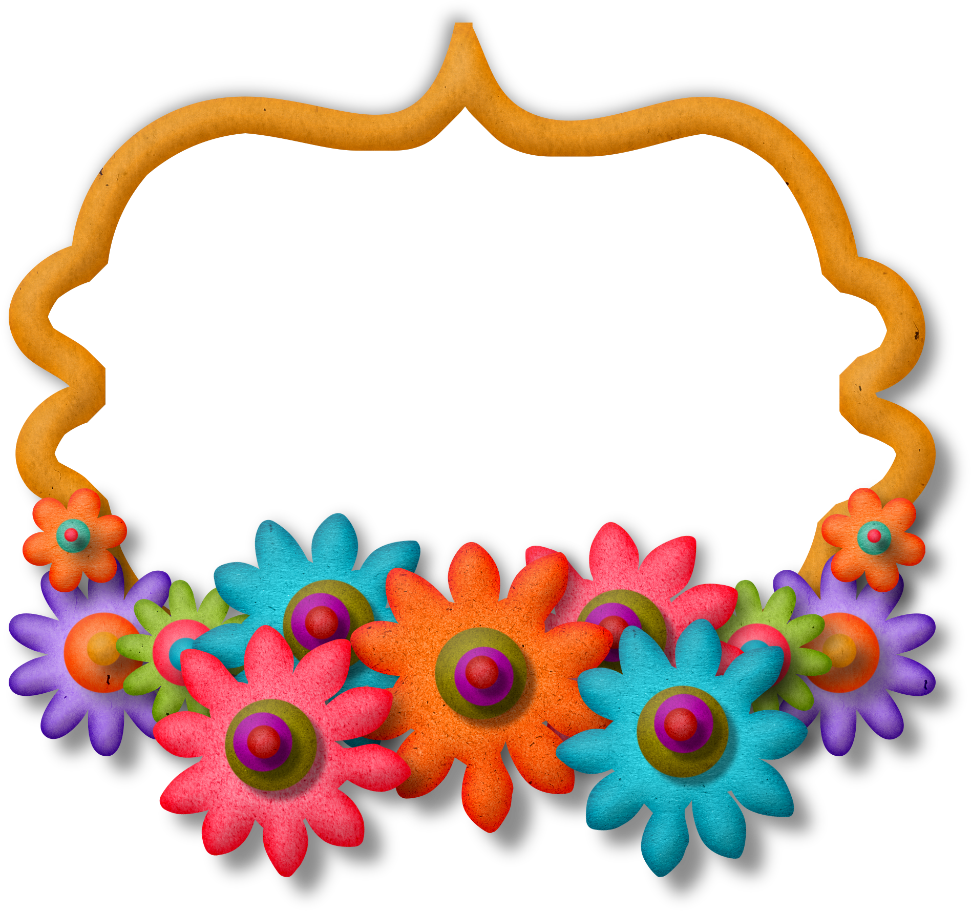 Descargar Marcos De Flores Para Fotos Png - Scrapbook Frame Free Download Clipart (1896x1778), Png Download