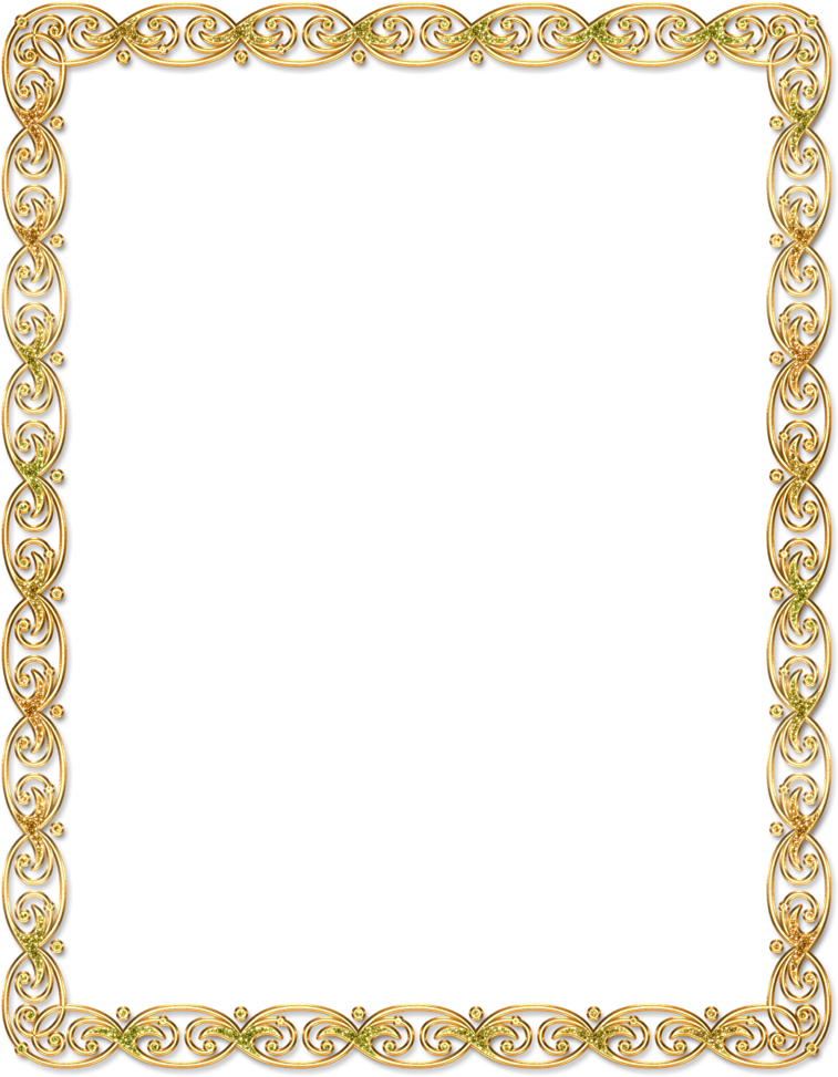 View All Images At Woman Suit Folder Certificate Frames, - Victorian Gold Border Png Clipart (764x1080), Png Download