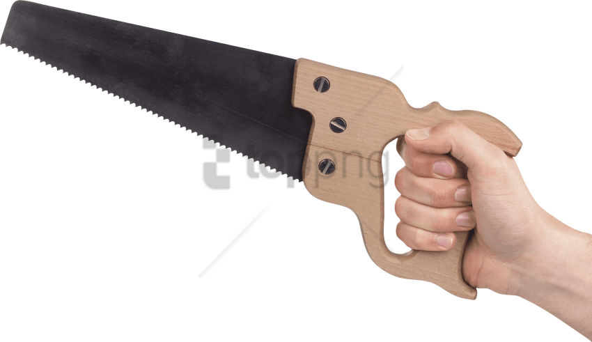 Free Png Download Hand Holding Saw Png Images Background - Hand Holding Hand Saw Clipart (850x491), Png Download