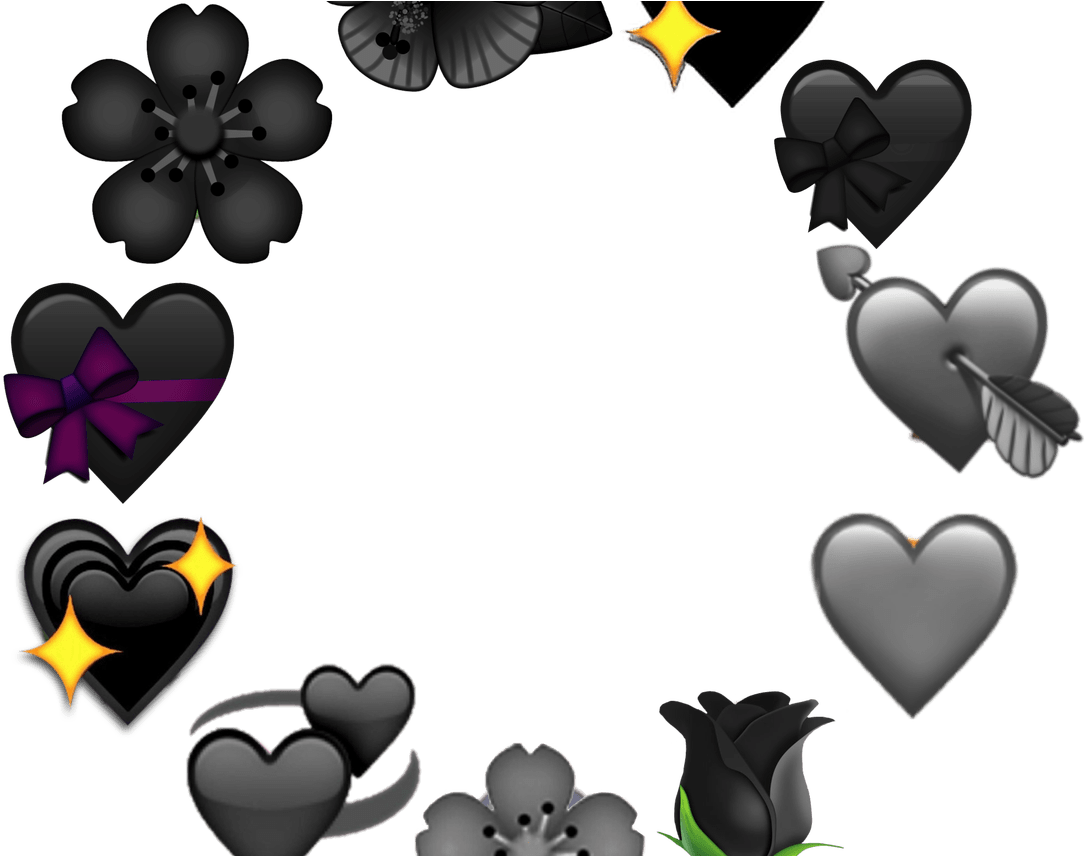 Black And White Flower Emoji Wwwtopsimagescom - Emoji Circle Aestethi Clipart (1368x855), Png Download